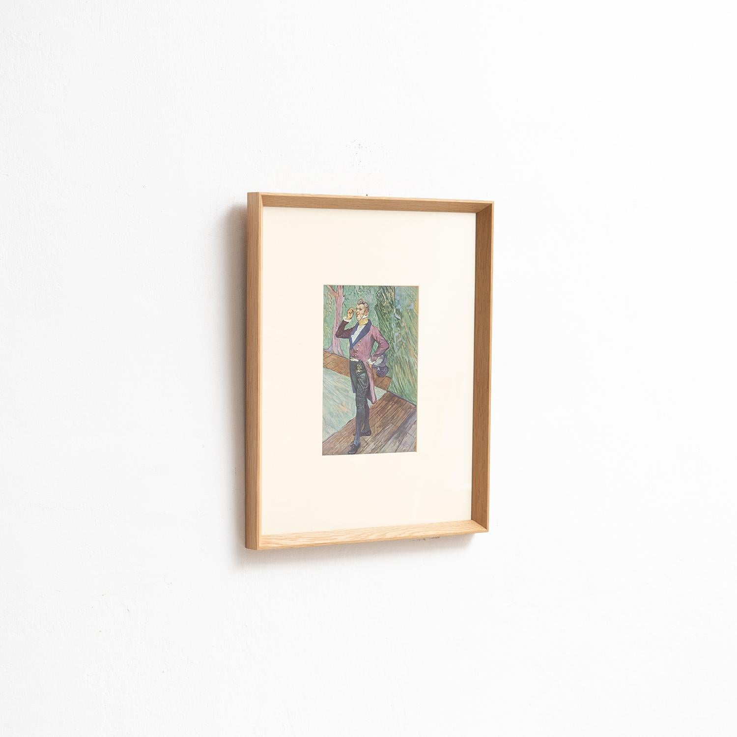 Henri de Toulouse-Lautrec 1952 Farbklischee, gerahmte Ausgabe (Moderne der Mitte des Jahrhunderts) im Angebot