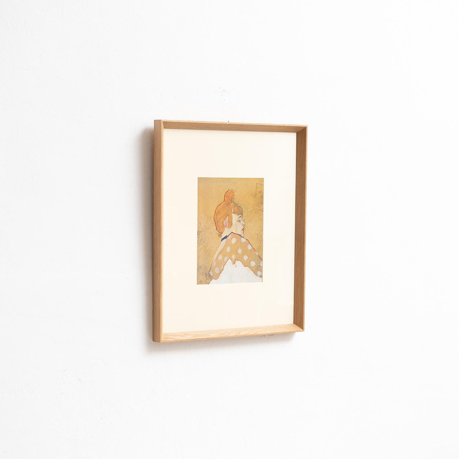 Henri de Toulouse-Lautrec 1952 Farbklischee, gerahmte Ausgabe (Moderne der Mitte des Jahrhunderts) im Angebot