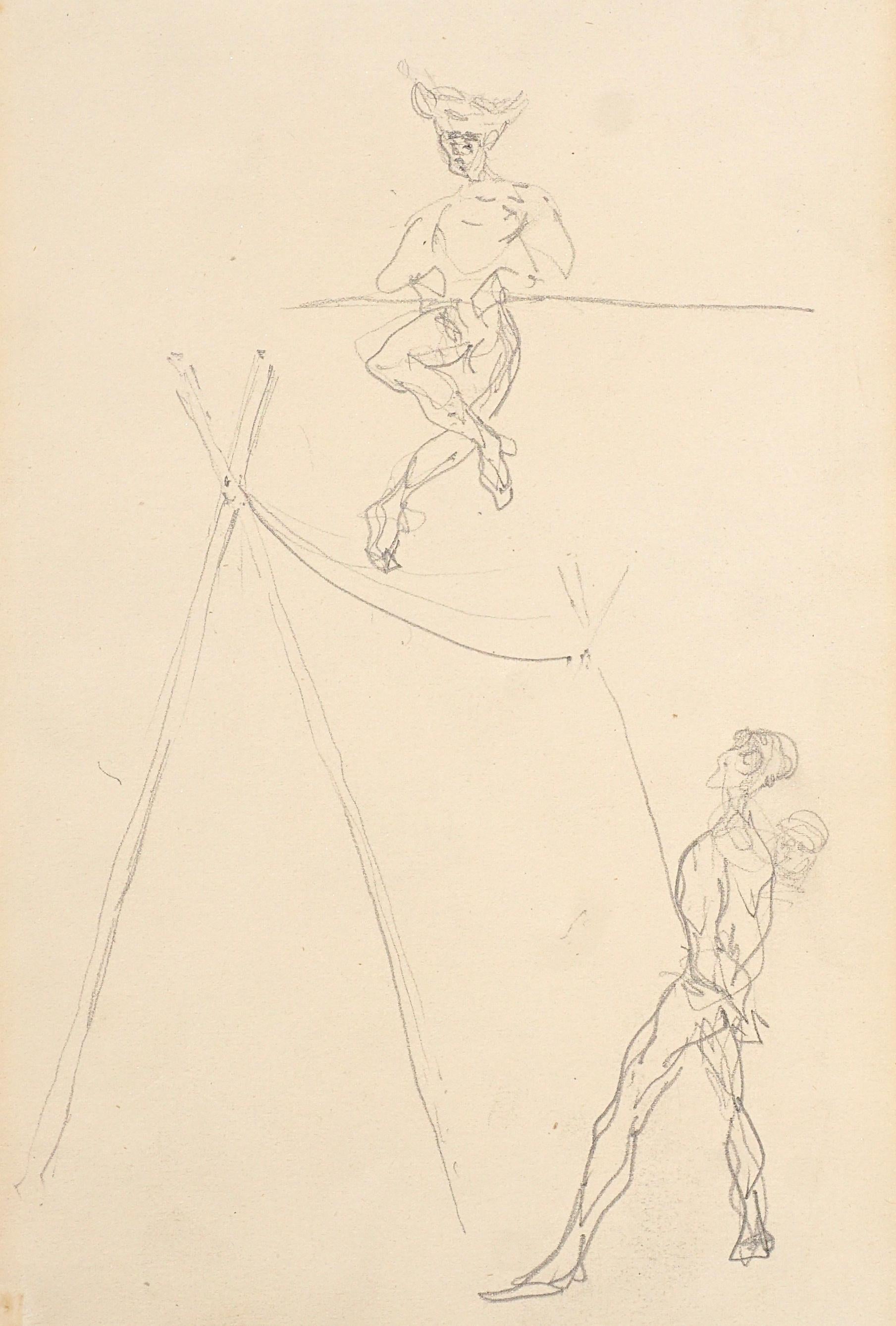 Hand-Painted Henri De Toulouse Lautrec Pencil Drawings, Catalogued
