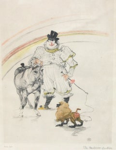 Cheval et singe dressés - Grabado firmado a lápiz - 114/500 ejemplares