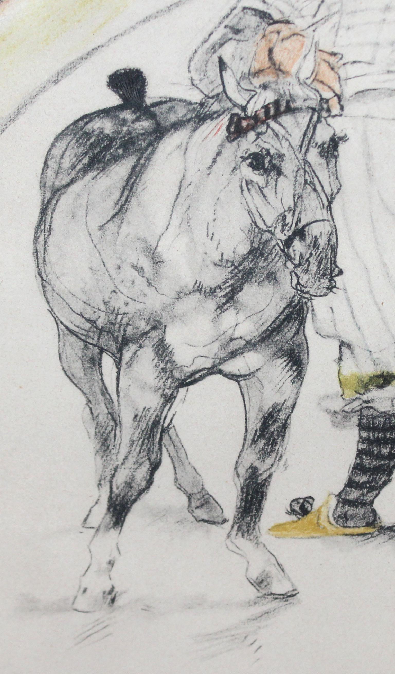 Cheval et singe dressés - Grabado firmado a lápiz - 114/500 ejemplares im Angebot 1