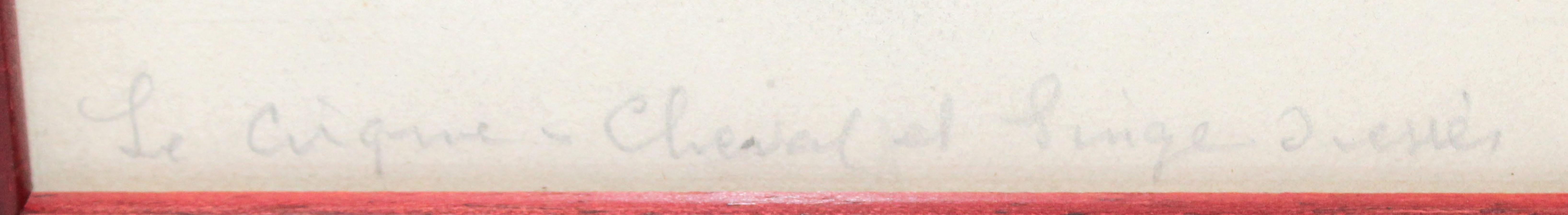 Cheval et singe dressés - Grabado firmado a lápiz - 114/500 ejemplares im Angebot 5