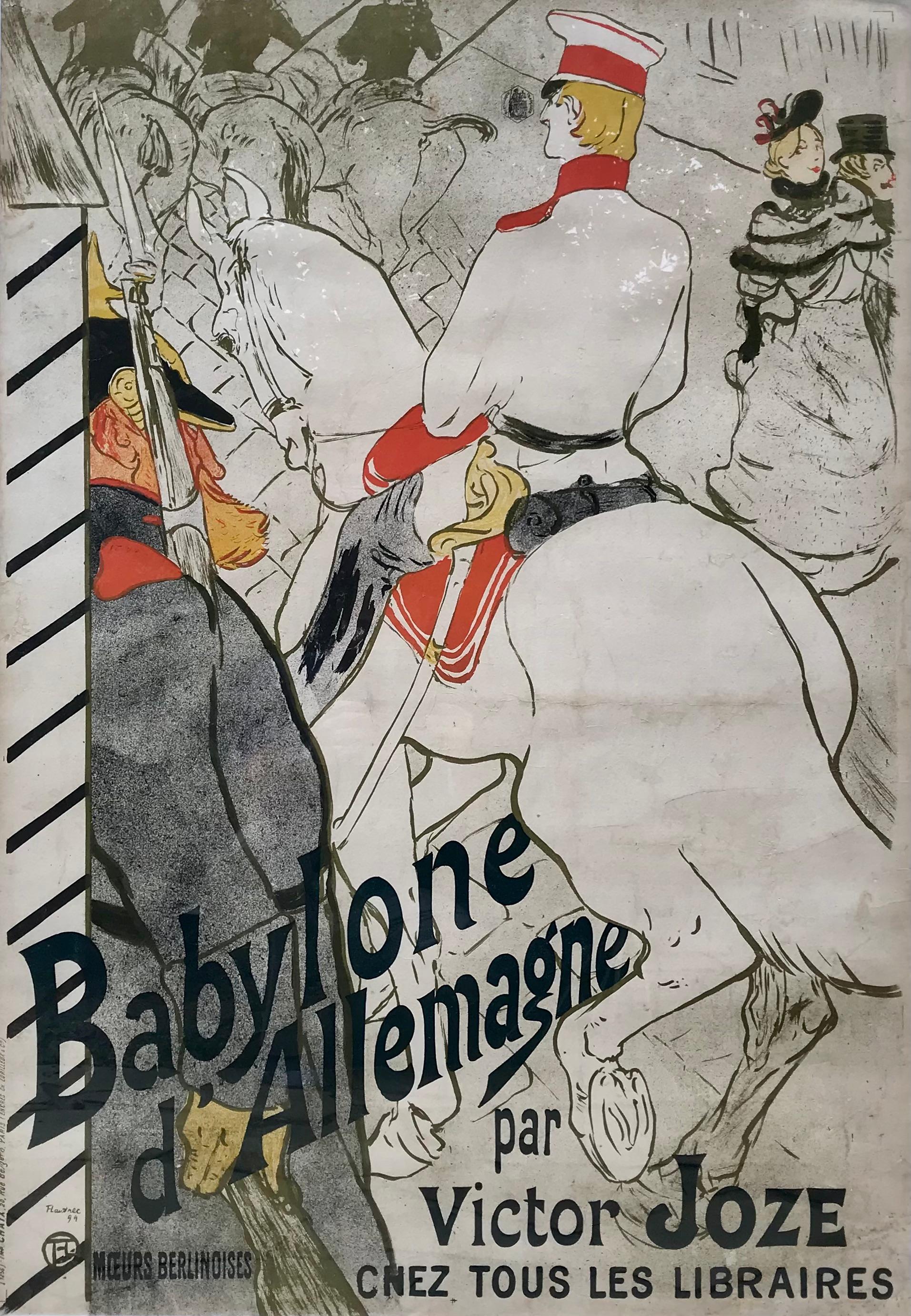 Henri De Toulouse-Lautrec (French 1864 - 1901)
BABYLONE D'ALLEMAGNE Printed in 1894

Lithograph printed in colors, 1894, on linen-backed wove paper, printed by Chaix, Paris, tastefully framed with archival materials.

Condition: Linen lined. Wear
