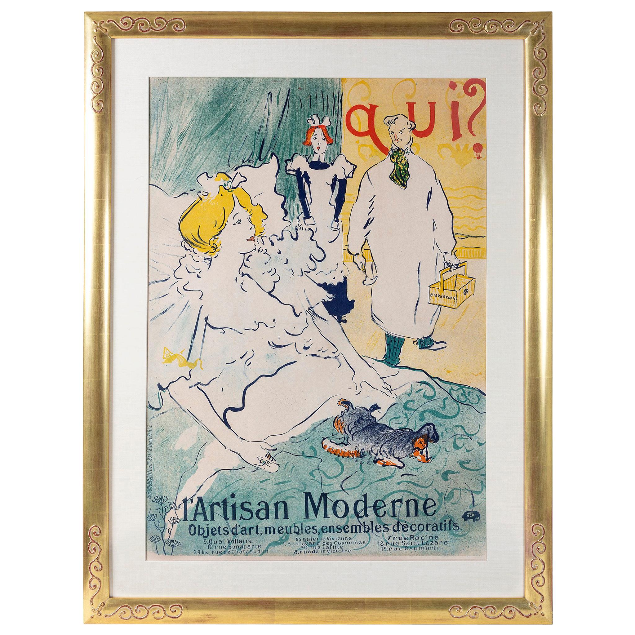 Henri de Toulouse-Lautrec "L'Artisan Moderne" Lithograph For Sale