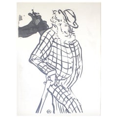 Henri de Toulouse-Lautrec:: lithographie avec signature monogramme en creux