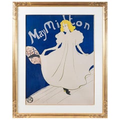 Vintage Henri de Toulouse-Lautrec "May Milton" Lithograph