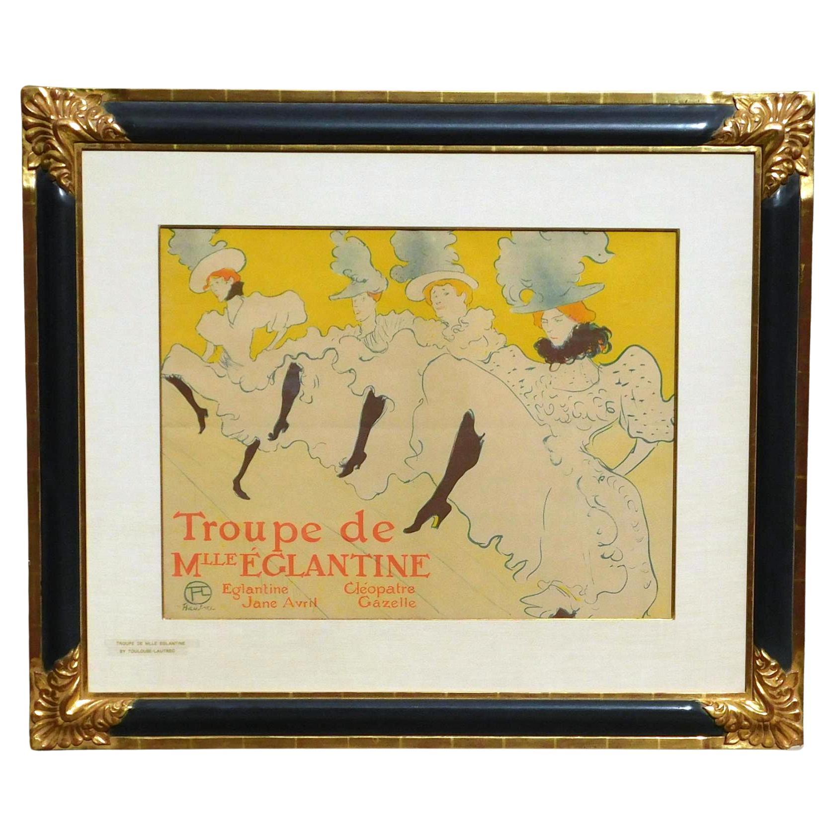 Lithographie couleur Toulouse-Lautrec, 1896 - La Troupe de Mademoiselle Eglantine en vente