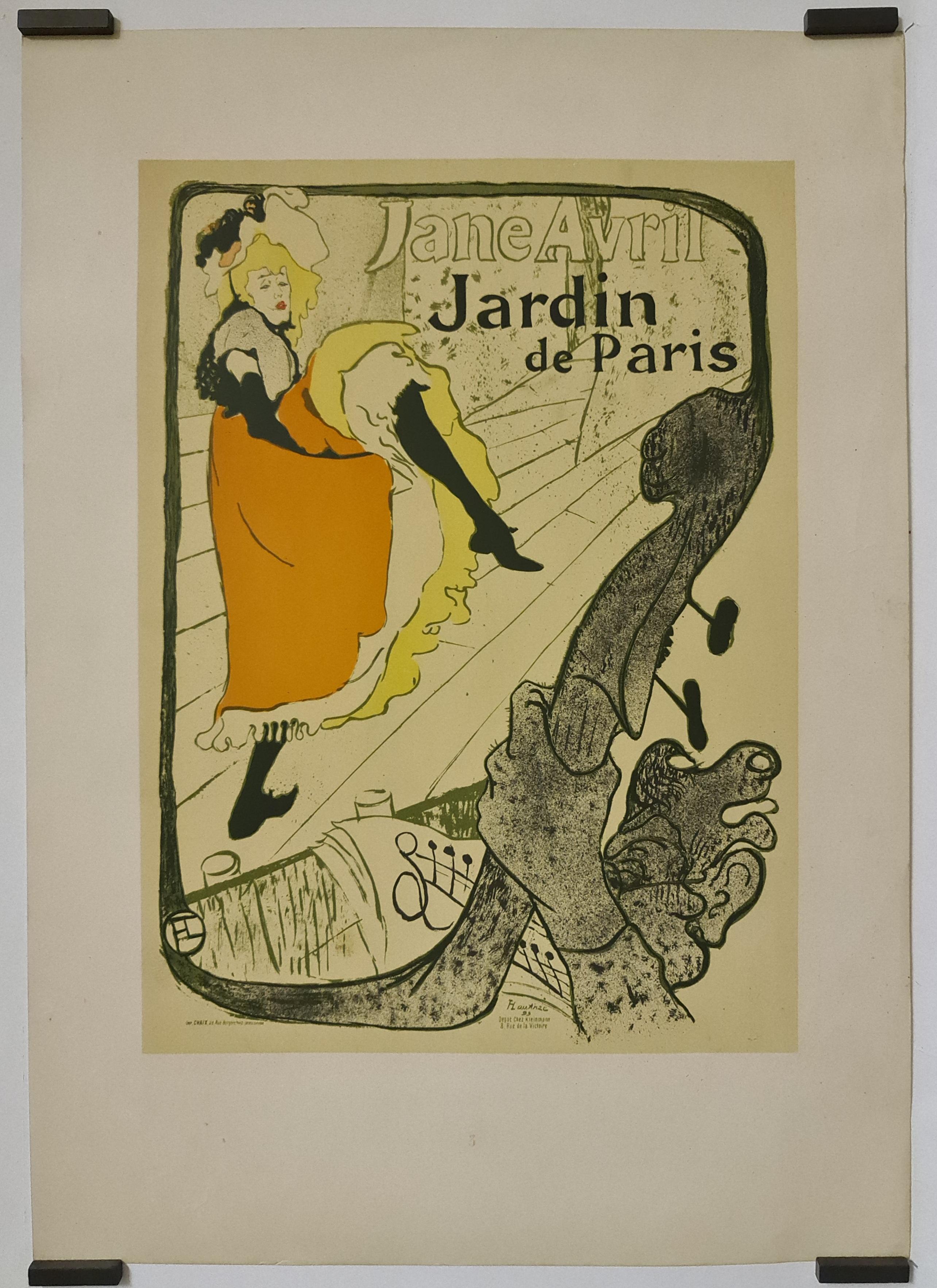 Lautrec's graphic posters, intended for artists, such as Jane Avril, or dance halls, such as the Moulin Rouge, embody the bubbling, frenetic spirit of nightlife in fin de siècle Paris. Avril, a longtime friend of the artist, commissioned this print