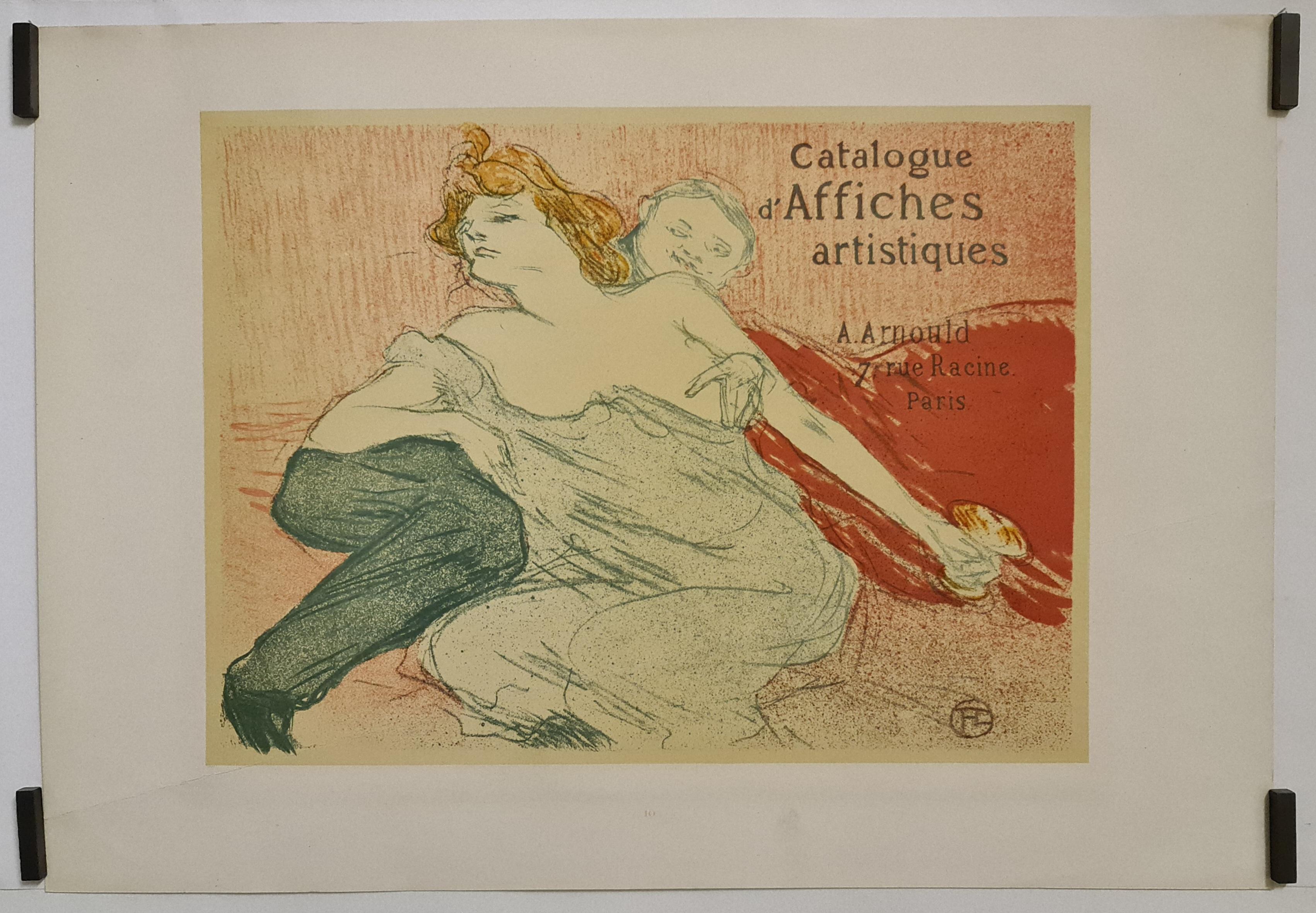 Beautiful poster by Henri de Toulouse-Lautrec in 1896. Created by the same hand that did the Moulin Rouge advertisement, this exceptional poster by Henri de Toulouse-Lautrec demonstrates the artist's remarkable ability to capture moods and