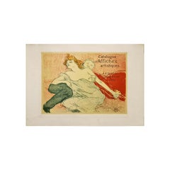 Affiche originale d'Henri de Toulouse-Lautrec, Catalogue d'affiches artistiques, 1896