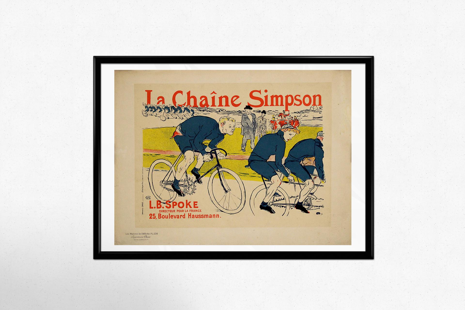 1896 Originalplakat von Henri de Toulouse-Lautrec für La Chaîne Simpson im Angebot 1
