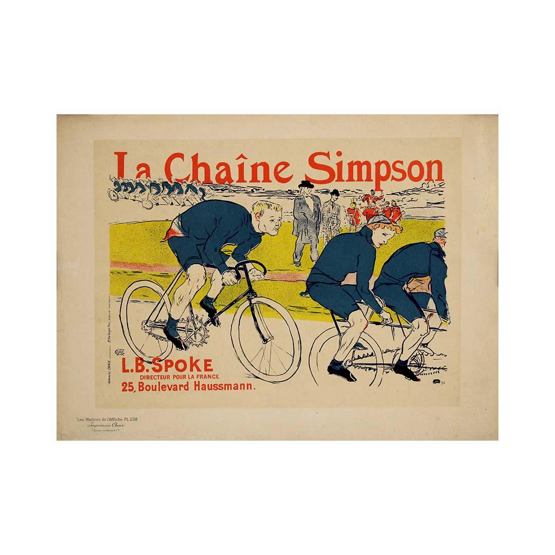 1896 Originalplakat von Henri de Toulouse-Lautrec für La Chaîne Simpson im Angebot 3