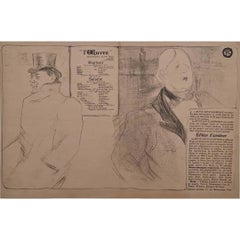 1896 original program for the Théâtre de l'Œuvre by Henri de Toulouse-Lautrec