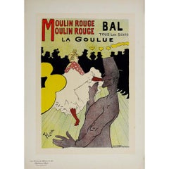 Antique 1898 poster - Moulin Rouge Bal La Goulue - Les Maîtres de l'affiche Pl. 122