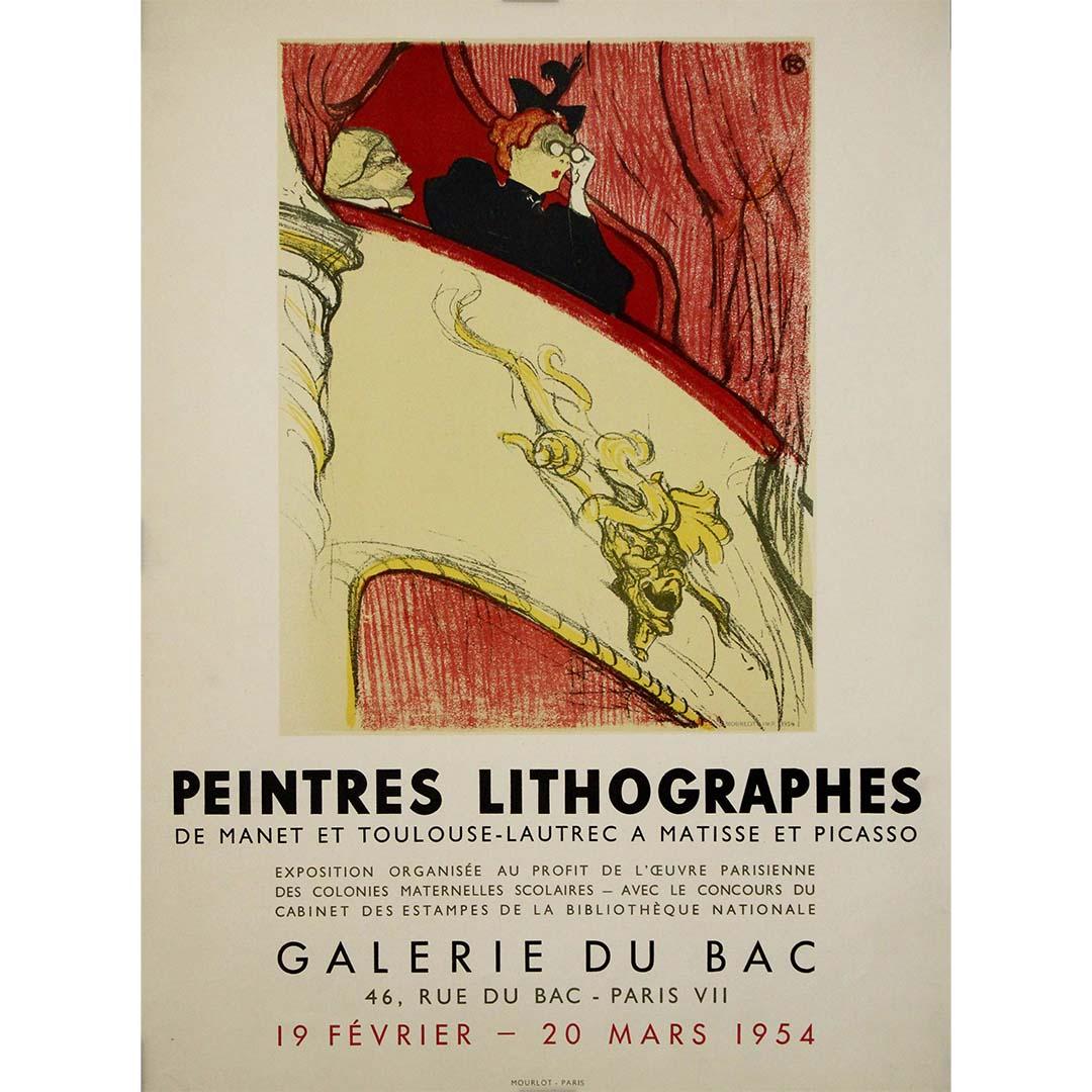 Original-Ausstellungsplakat der Ausstellung Peintres Lithographes aus dem Jahr 1954