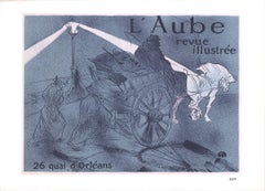 1966 Henri de Toulouse-Lautrec 'L' Aube revue illustree' Art Nouveau Gray Lithog