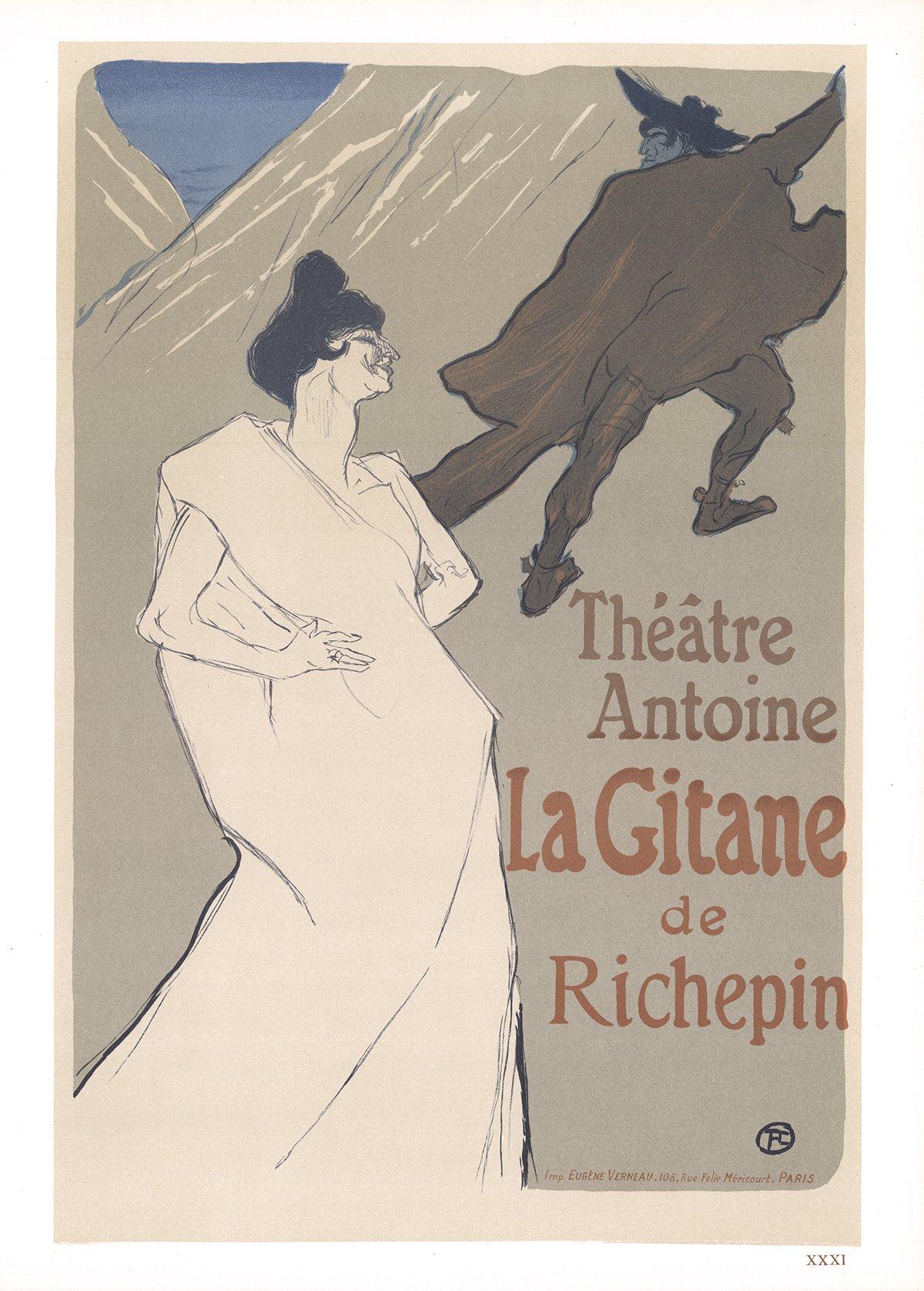 1966 Henri de Toulouse-Lautrec 'La Gitane de Richepin' 