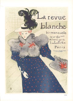 Retro 1966 Henri de Toulouse-Lautrec 'La Revue Blanche'