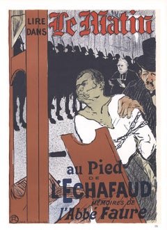 1966 Henri de Toulouse-Lautrec 'Le Matin Au pied de l'echafaud' Art Nouveau Brow