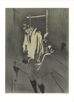 1966 Henri de Toulouse-Lautrec 'Le Pendu' Art Nouveau Gray,Neutral Lithograph