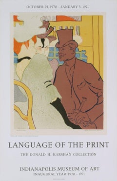 1971 After Henri de Toulouse-Lautrec 'The Englishman' Art Nouveau Multicolor