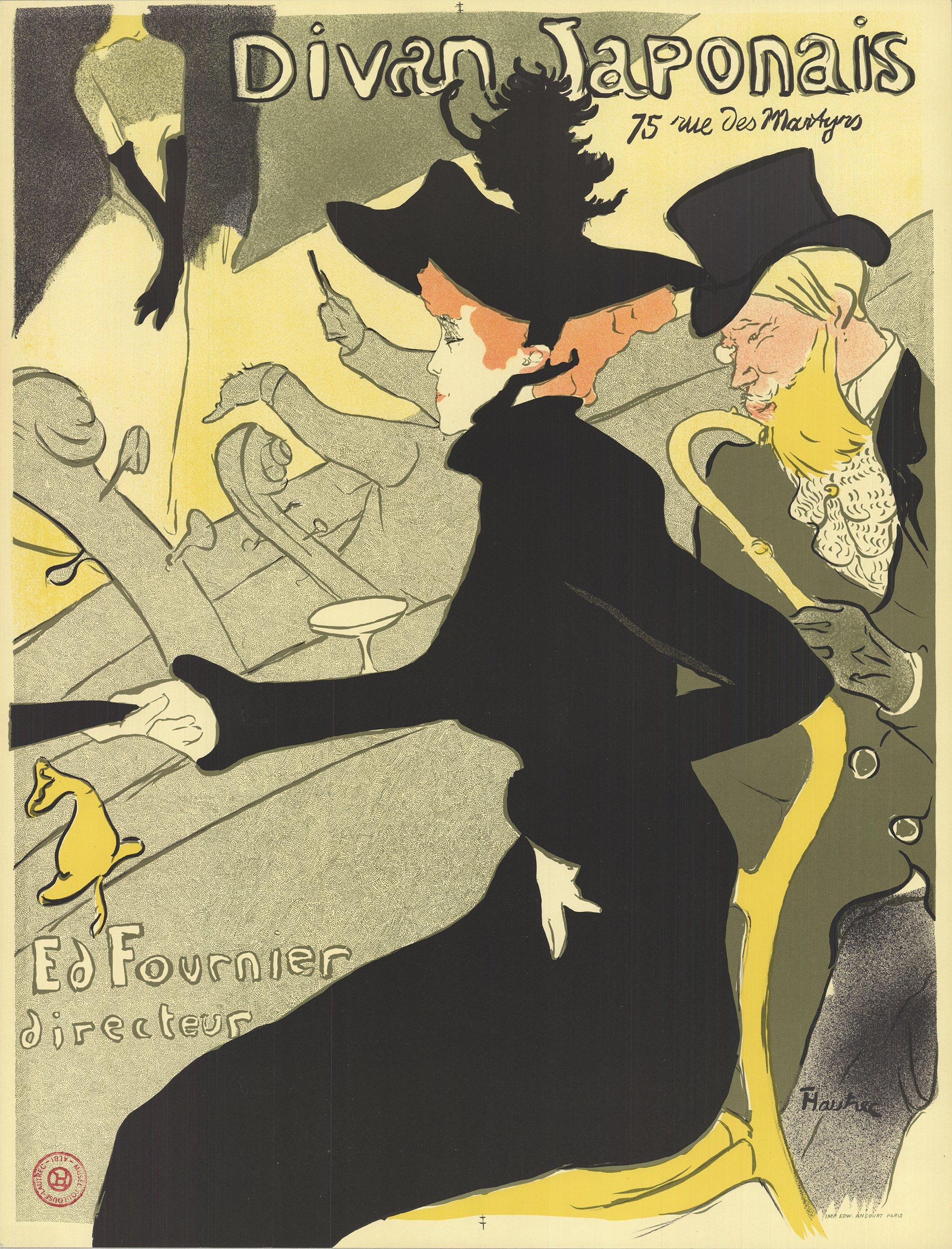 1974 After Henri de Toulouse-Lautrec 'Divan Japonais' Art Nouveau 