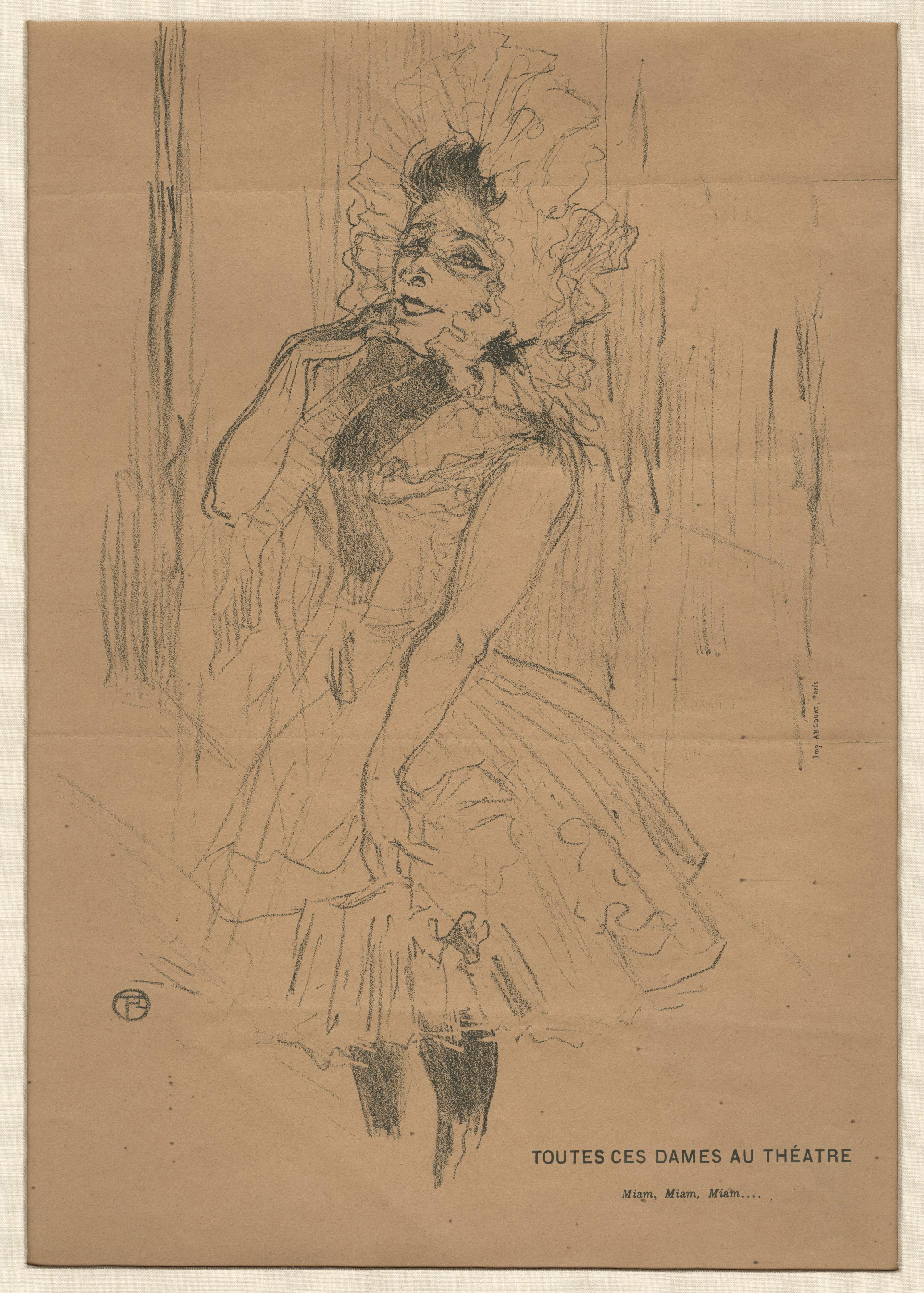 Henri de Toulouse-Lautrec - Anna Held, dans Toutes ces Dames au Theatre,  recto and Footit et Chocolat, verso For Sale at 1stDibs