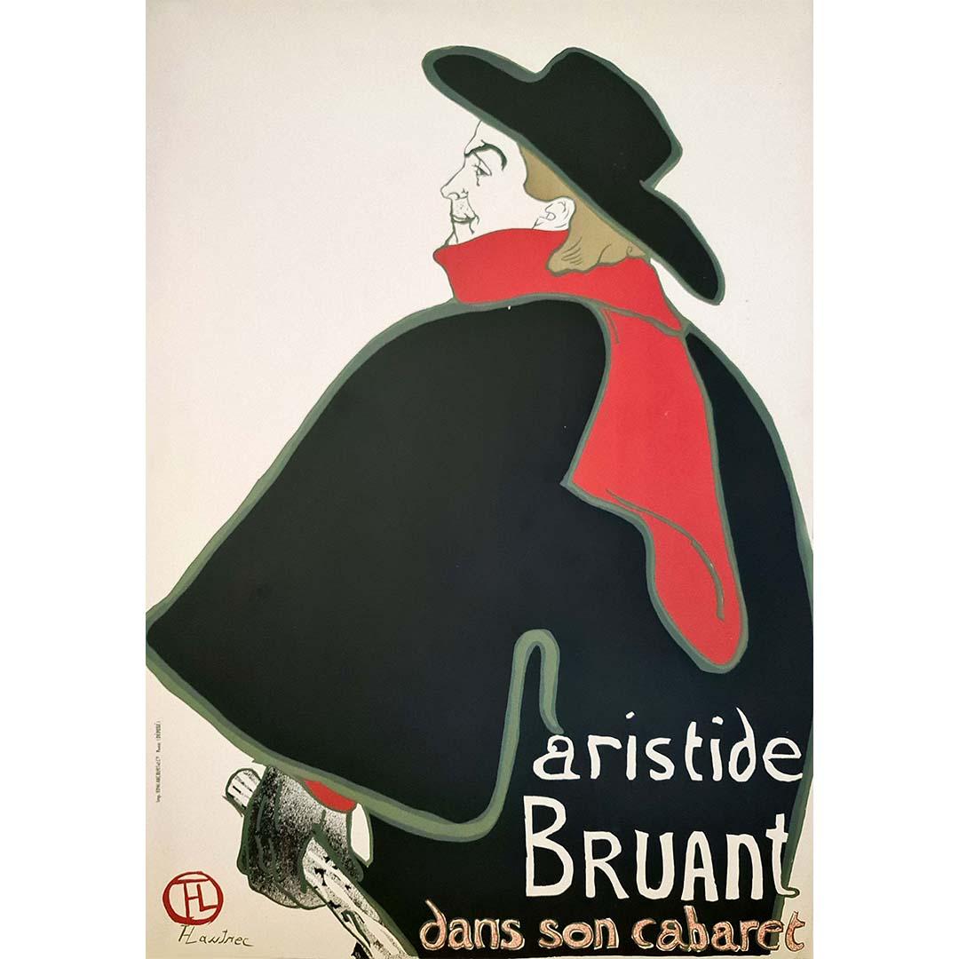 Art Nouveau poster of Henri de Toulouse-Lautrec Aristide Bruant dans son Cabaret For Sale 1