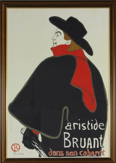 "Artistide Bruant Dans Son Cabaret" 1974 authorized limited edition poster 