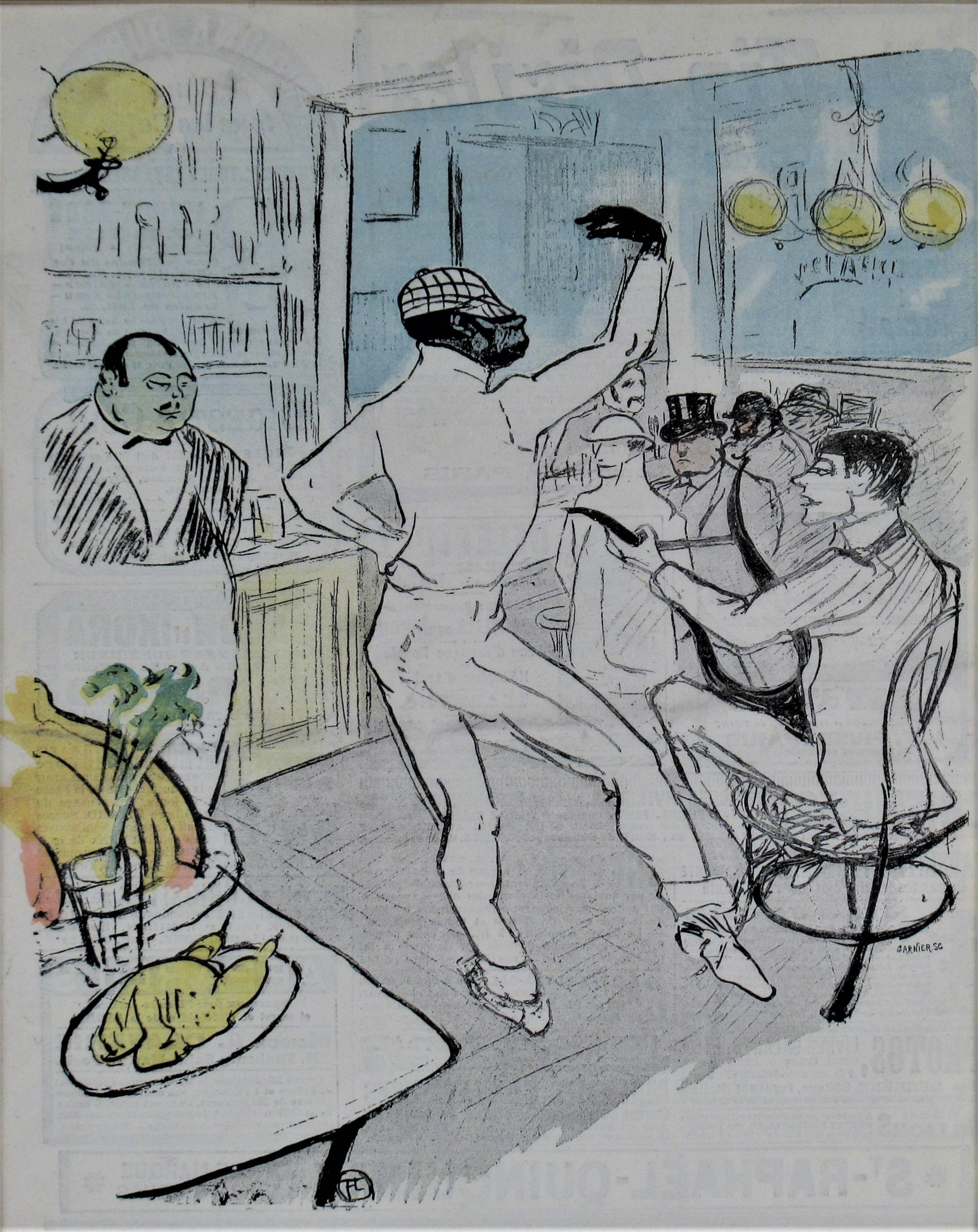 Chocolat Dansant Dans Un Bar - Print by Henri de Toulouse-Lautrec