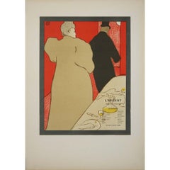 Circa 1900 Toulouse-Lautrec L’Argent Émile Fabre Original Lithograph