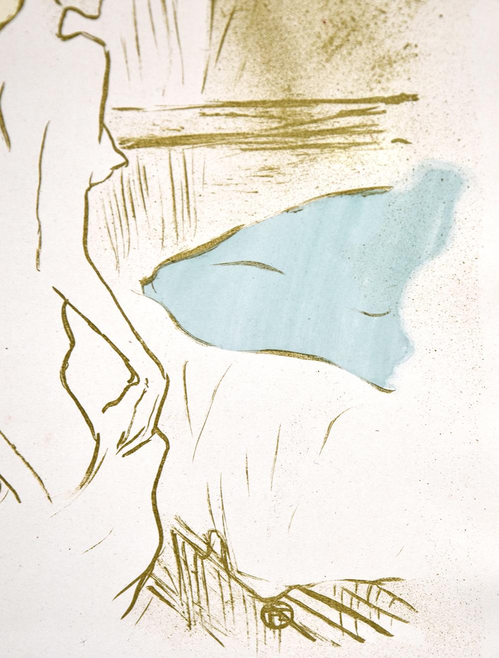 Etude de femme (Studie einer Frau), 1893 (Weiß), Figurative Print, von Henri de Toulouse-Lautrec