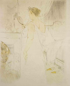 Femme à la Glace-La Glace à Main - Litografia di H. de Toulouse-Lautrec