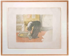 Femme au Tub - Le Tub - Lithographie nach H. de Toulouse-Lautrec - 1890er Jahre