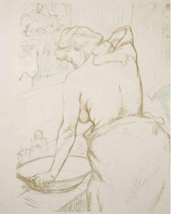 Femme qui se Lave - La Toilett - Lithograph after H. de Toulouse-Lautrec - 1890s