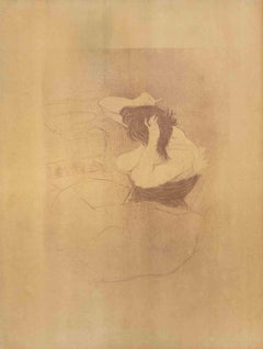 Femme qui se peigne-La Coiffure - Litografia dopo H. de Toulouse-Lautrec-1900