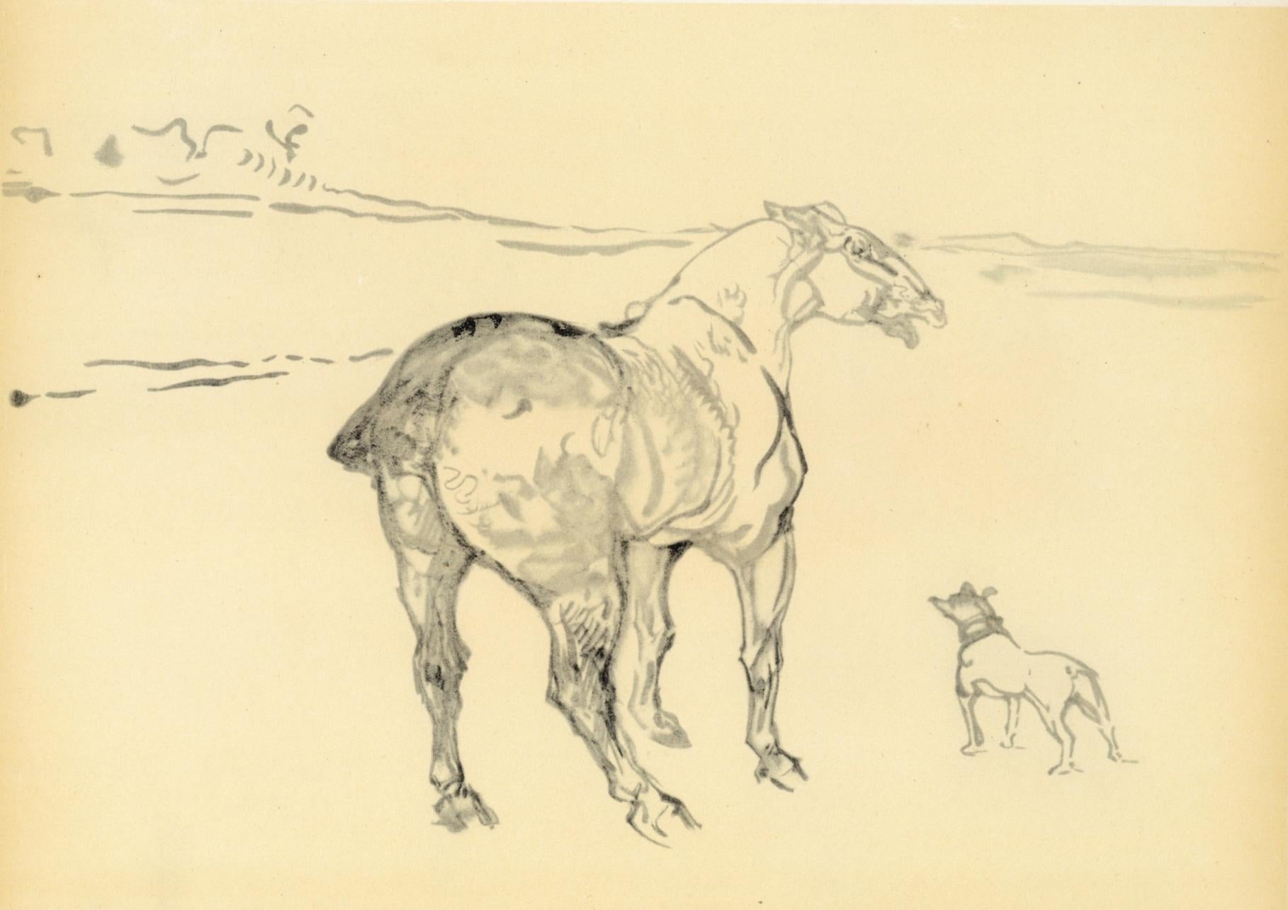 This exquisite lithograph after Henri de Toulouse-Lautrec (1864–1901), titled Un Petit Cob (A Small Cob), originates from the 1952 album The Circus of Toulouse-Lautrec. Published by Paris Book Center, Inc., New York, under the direction and