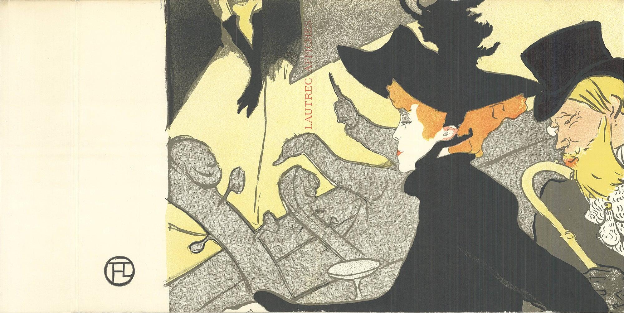 Esta cubierta litográfica original fue creada en 1961 por el maestro impresor Charles Sorlier en Mourlot, sirviendo como sobrecubierta para el catálogo razonado Affiches de Toulouse-Lautrec. Con unas medidas de 29,5 x 15 pulgadas, esta vibrante