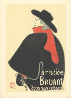 After Henri de Toulouse-Lautrec-Aristide Bruant dans son cabaret-13" x 9.5"