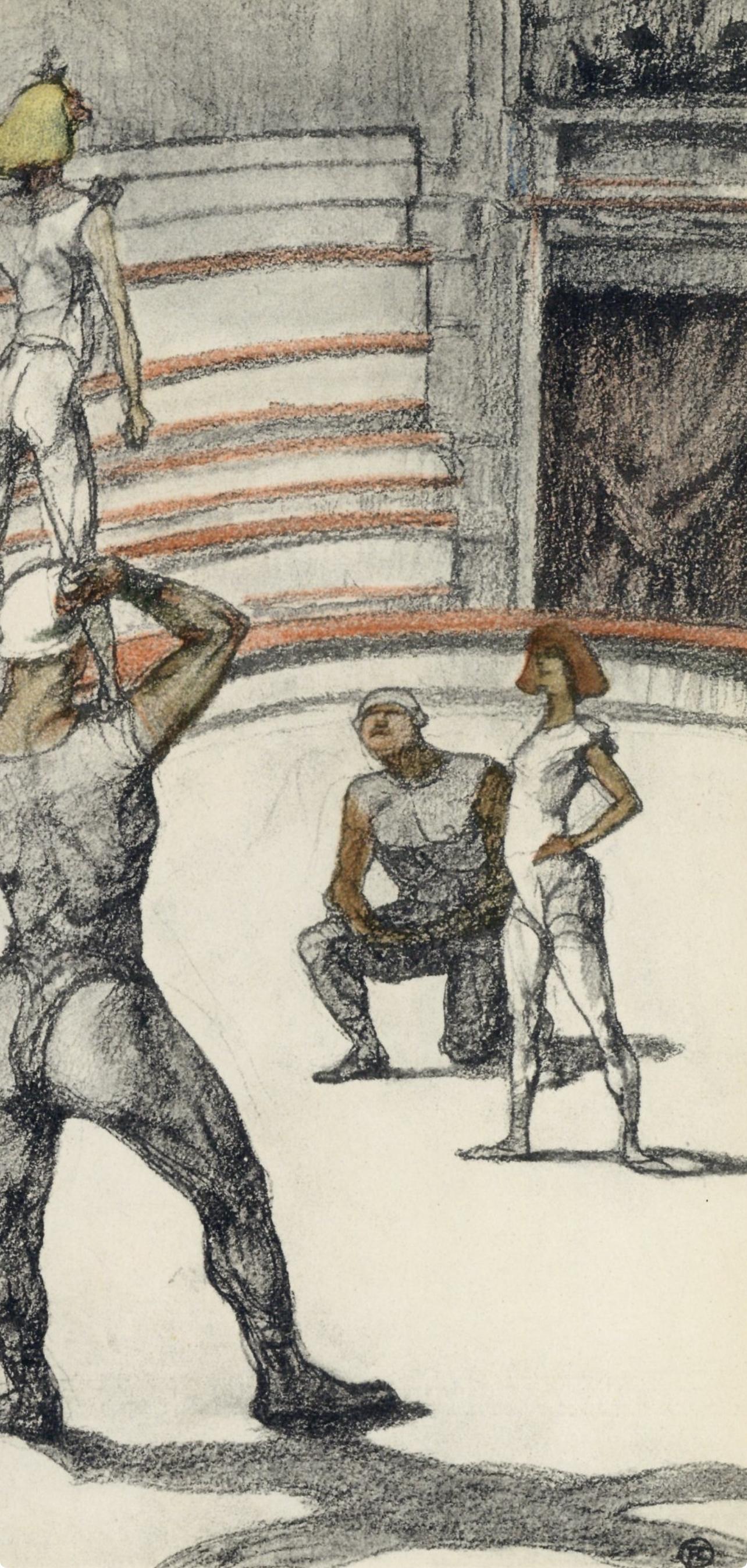 Henri de Toulouse-Lautrec, Carpet Work, from The Circus, 1952 (after) For Sale 2