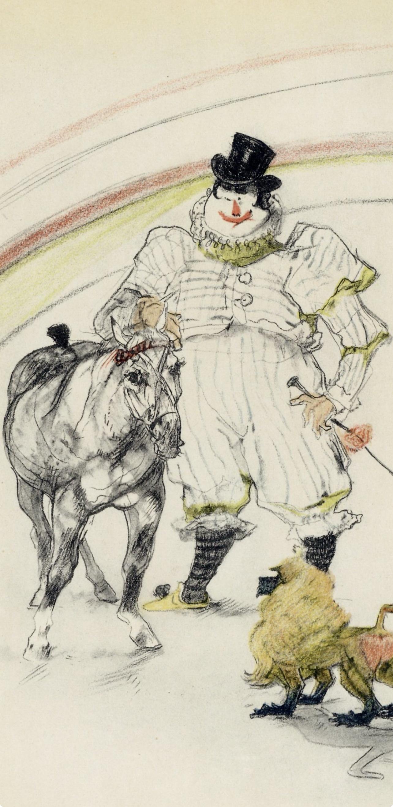 Henri de Toulouse-Lautrec, Clown Training a Horse, from The Circus, 1952 (after) For Sale 1