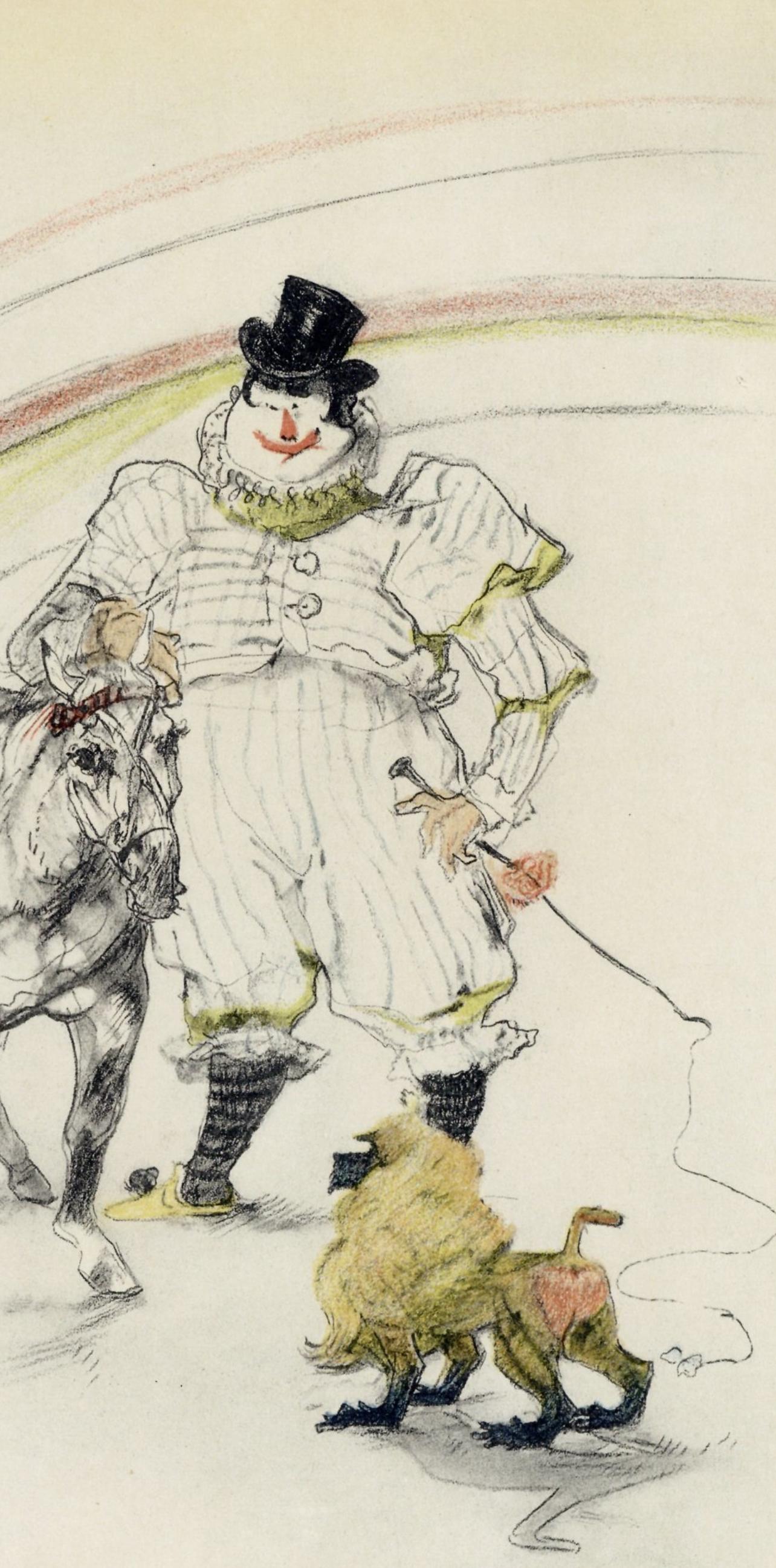 Henri de Toulouse-Lautrec, Clown Training a Horse, from The Circus, 1952 (after) For Sale 2