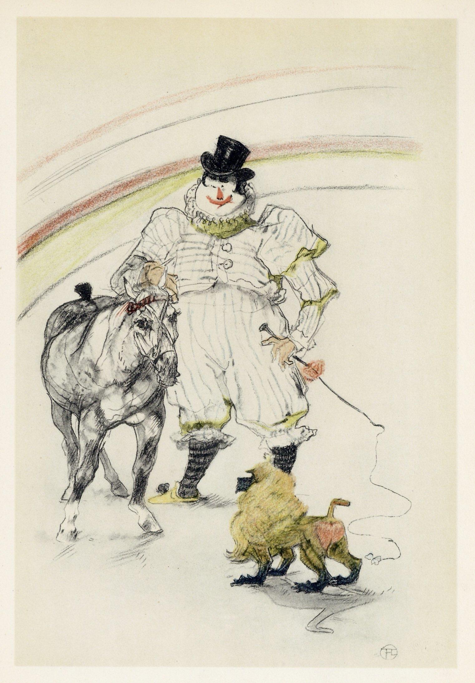 Henri de Toulouse-Lautrec, Clown Training a Horse, from The Circus, 1952 (after) For Sale 3