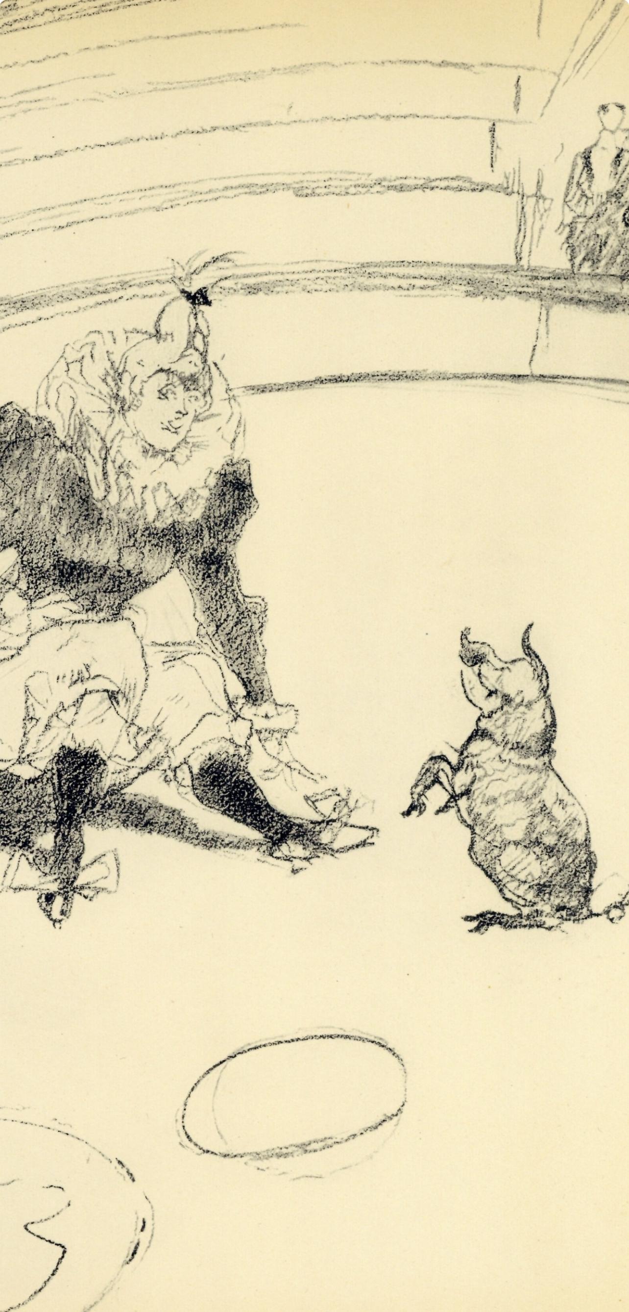Henri de Toulouse-Lautrec, Clowness and Pig, from The Circus, 1952 (after) For Sale 2