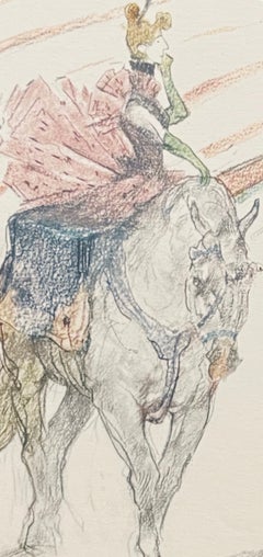 Henri de Toulouse-Lautrec, Equestrian Riding in Panel, 1967 (after)