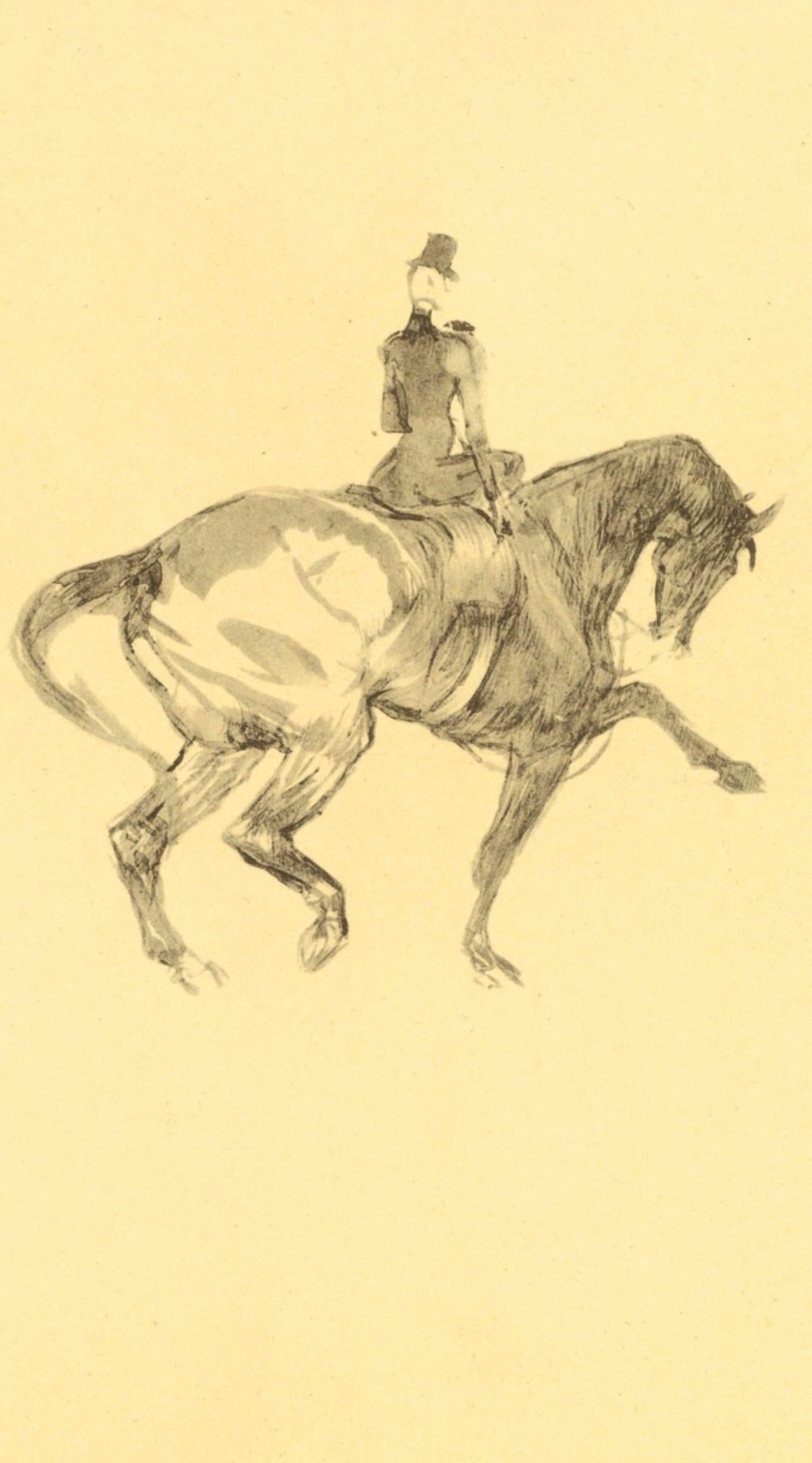 Henri de Toulouse Lautrec, Cavalier de lycée, extrait du Cirque, 1952 (after) - Print de Henri de Toulouse-Lautrec