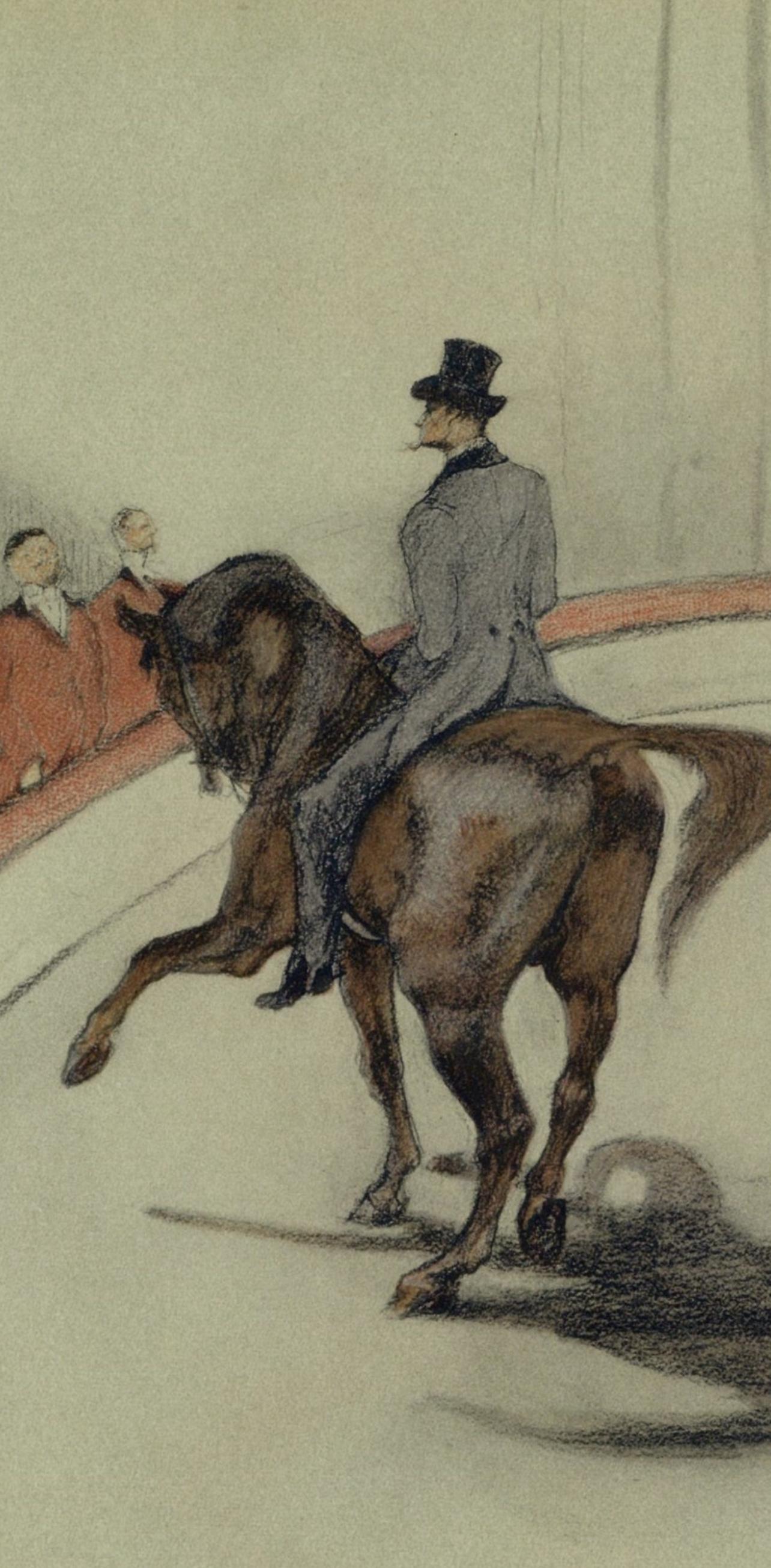 Henri de Toulouse Lautrec, Chevauchée de lycéens, d'après Le Cirque, 1952 (after) - Print de Henri de Toulouse-Lautrec