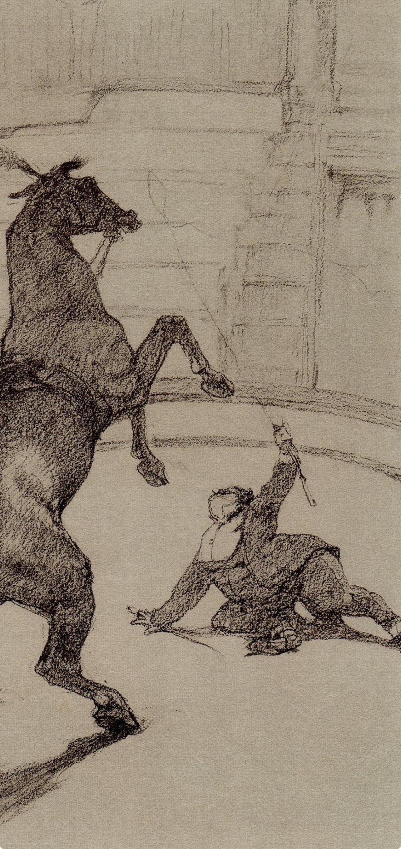 Henri de Toulouse-Lautrec, Pointing Horse, from The Circus, 1952 (after) For Sale 2