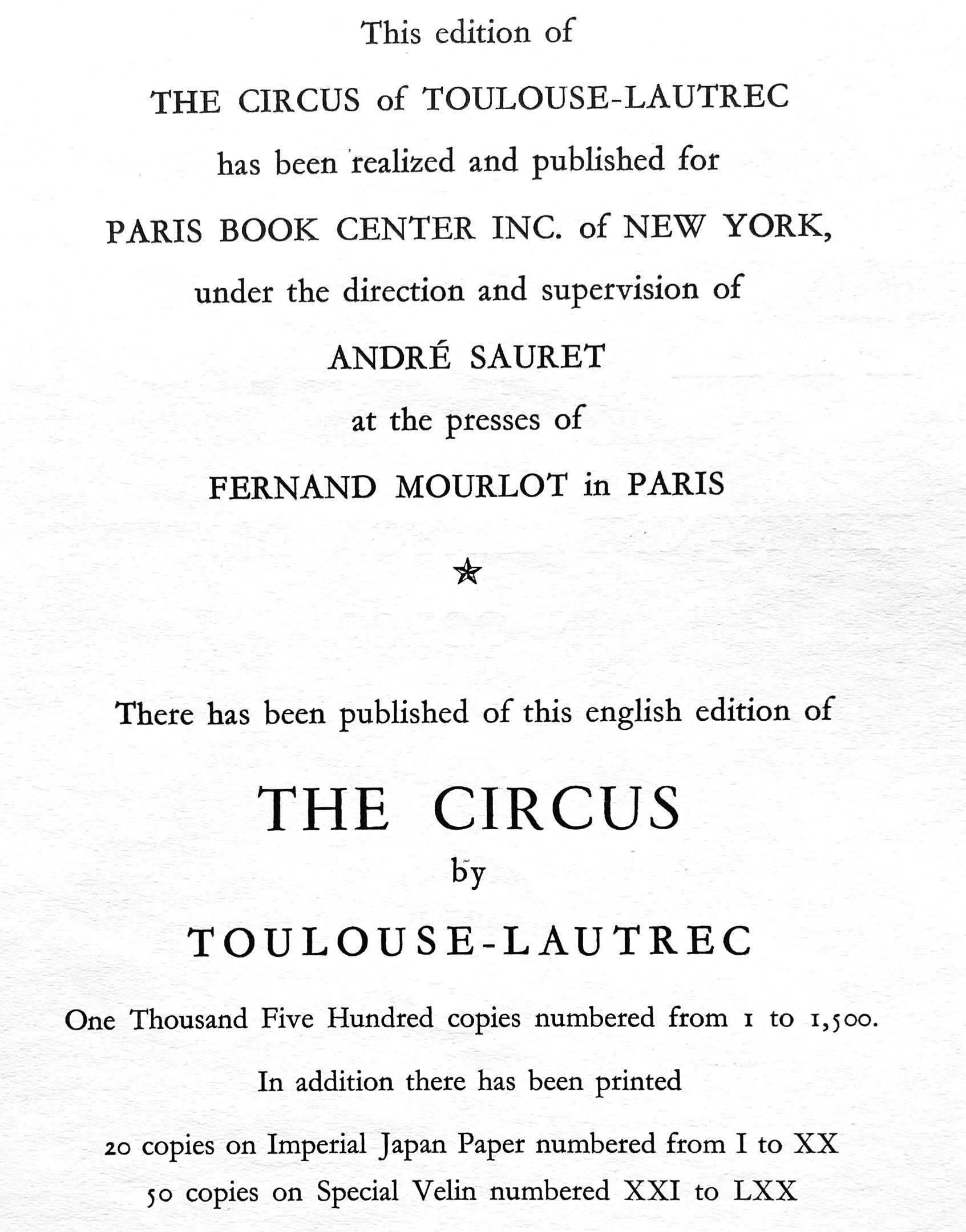 Henri de Toulouse-Lautrec, Rehearsal Work, from The Circus, 1952 (after) For Sale 4