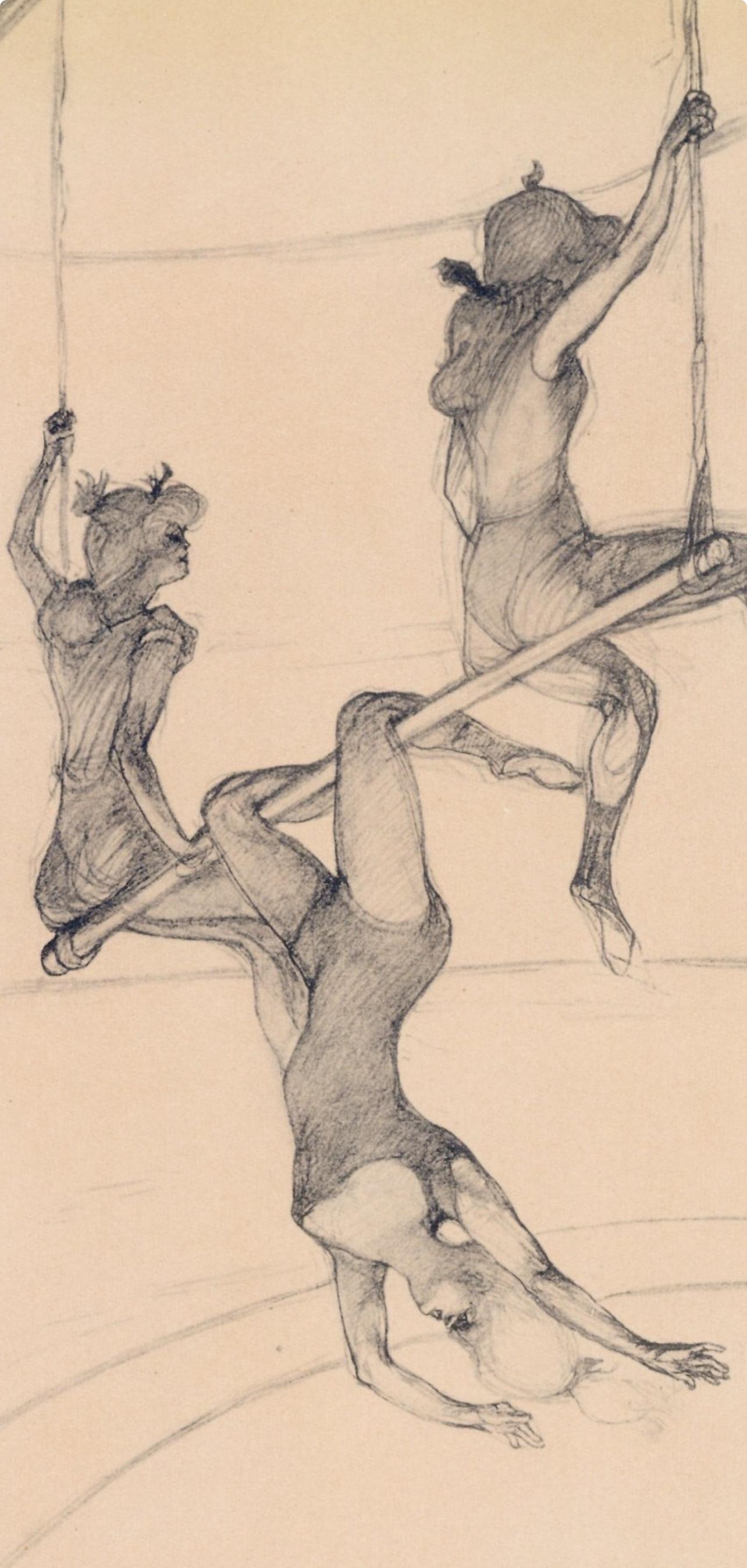Henri de Toulouse-Lautrec, The Flying Trapeze, from The Circus, 1952 (after) For Sale 2
